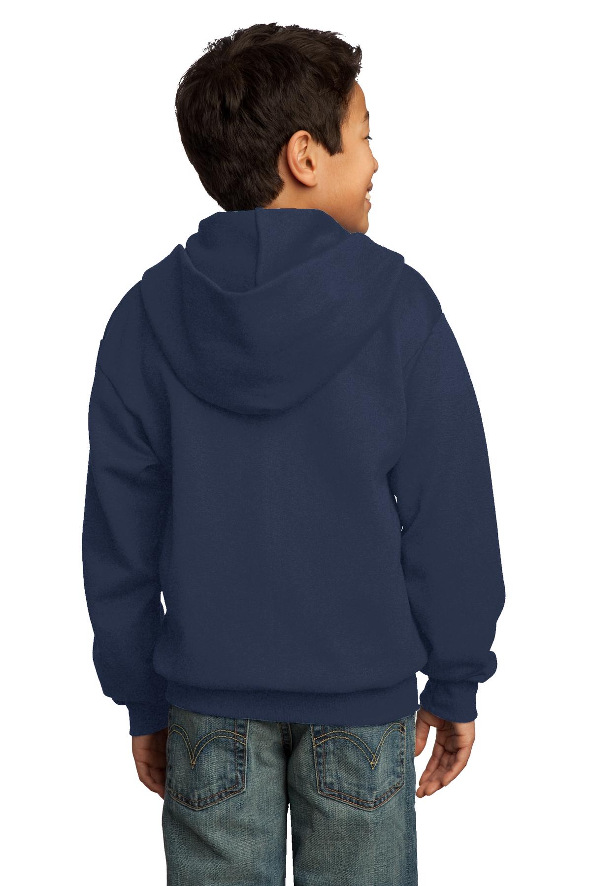 Youth Core Fleece Full-Zip Hoodie - Navy