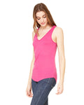 Women's Flowy V-Neck Tank - Berry