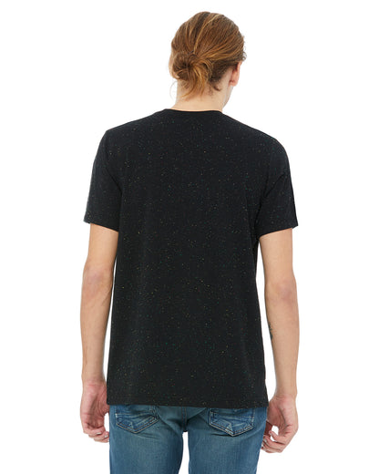 Unisex Poly-Cotton Short-Sleeve T-Shirt - Black Speckled