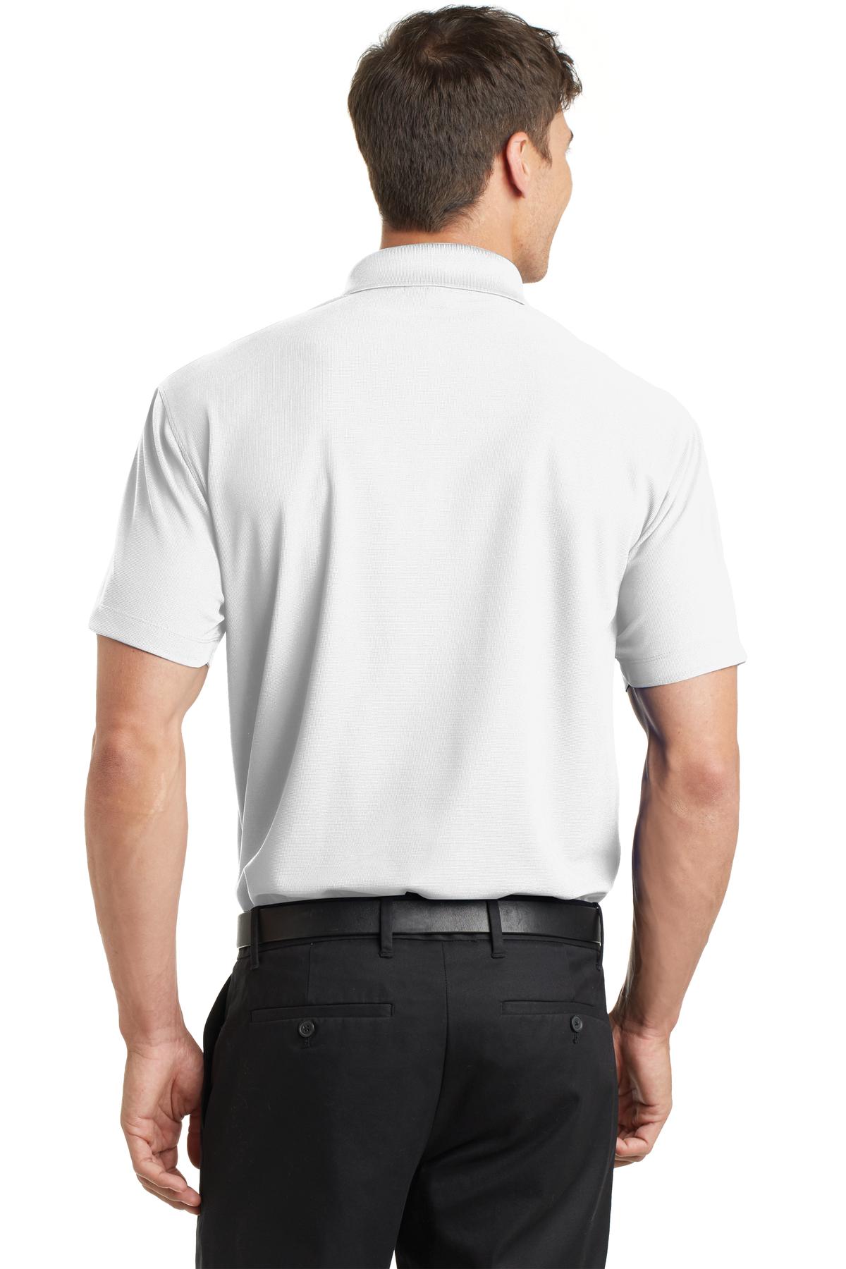 Unisex Dry Zone Grid Polo - White