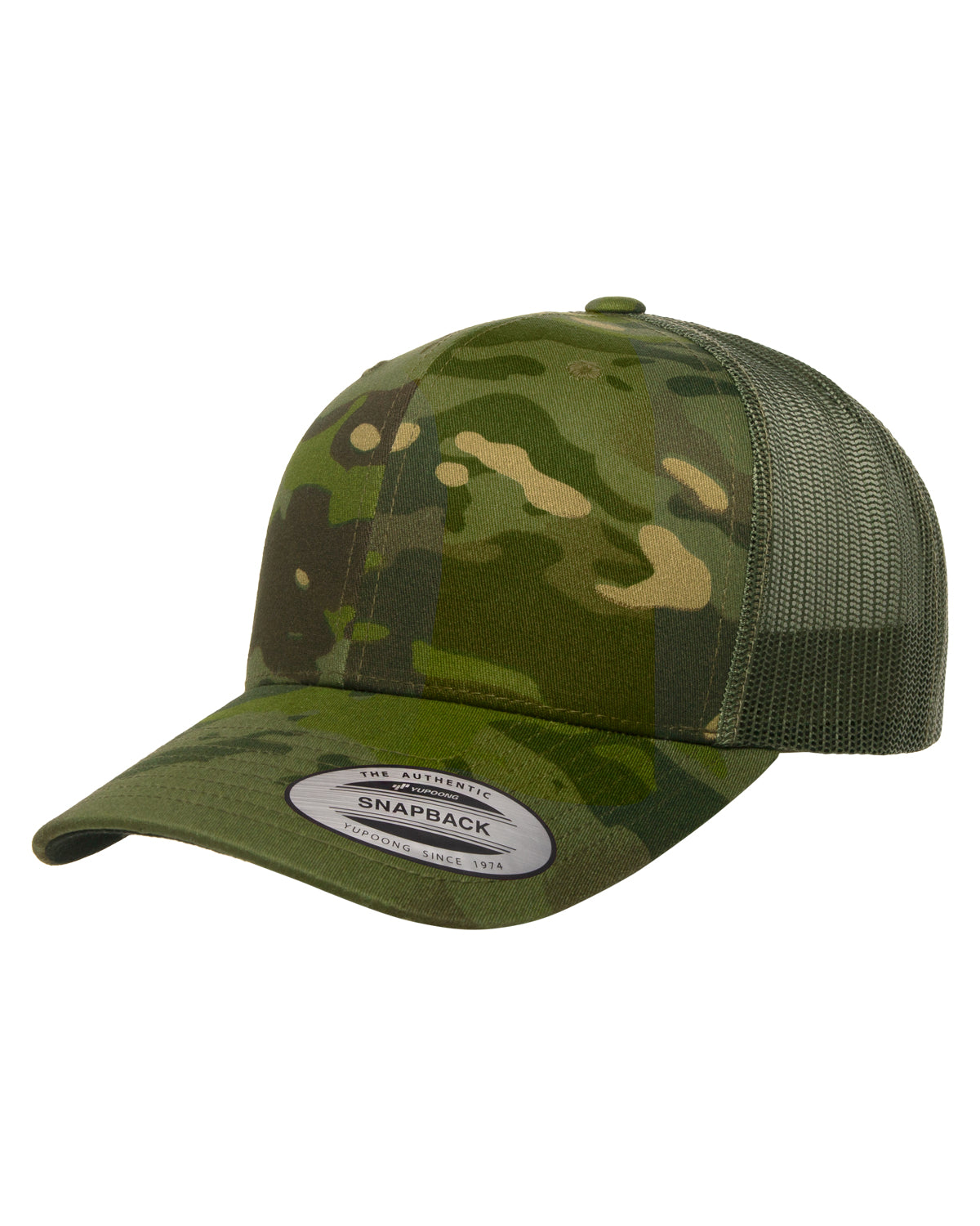 Unisex Retro Trucker Cap - Multicam Tropic / Green