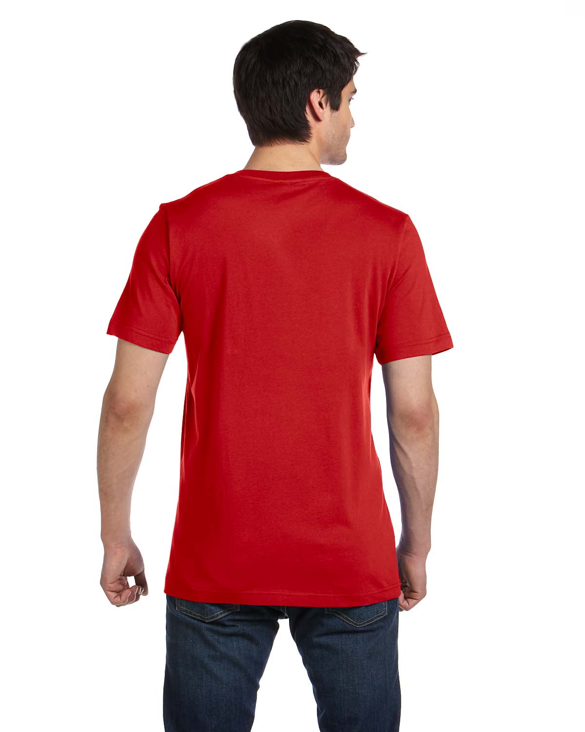 Unisex Jersey Short-Sleeve V-Neck T-Shirt - Red