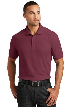 Unisex Core Classic Pique Polo - Burgundy
