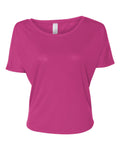 Women's Flowy Open Back Tee - Berry