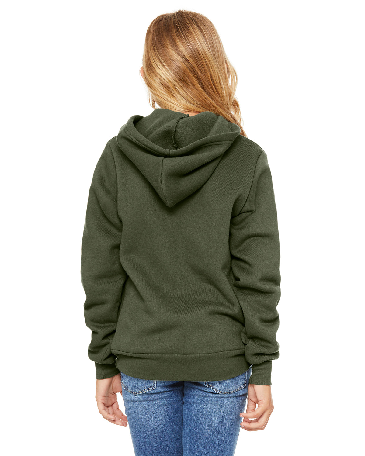 Youth Sponge Fleece Pullover Hoodie - Military Green