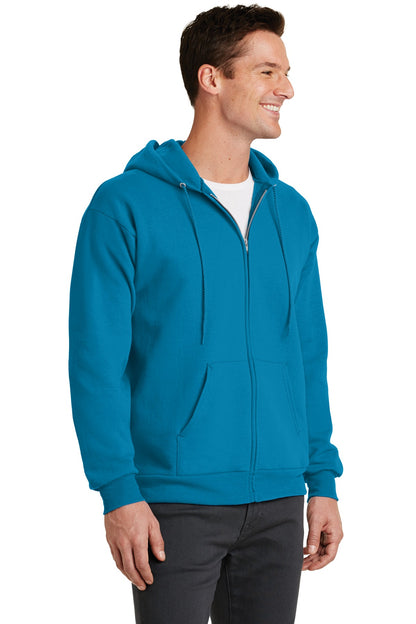 Unisex Core Fleece Full-Zip Hoodie - Neon Blue