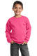 Port & Company PC90Y - Youth Core Fleece Crewneck Sweatshirt - Neon Pink