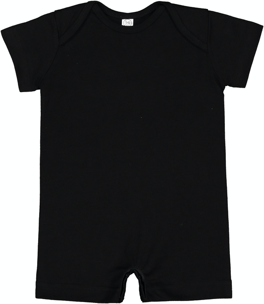 Infant Premium Jersey T-Shirt Romper - Black