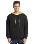 Unisex French Terry Zip Hoodie - Black / Gold