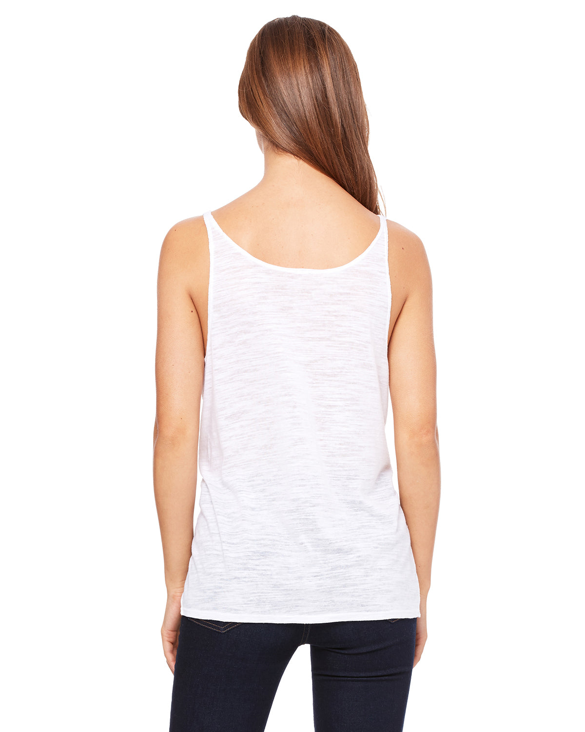 Women's Slouchy Tank - White Slub