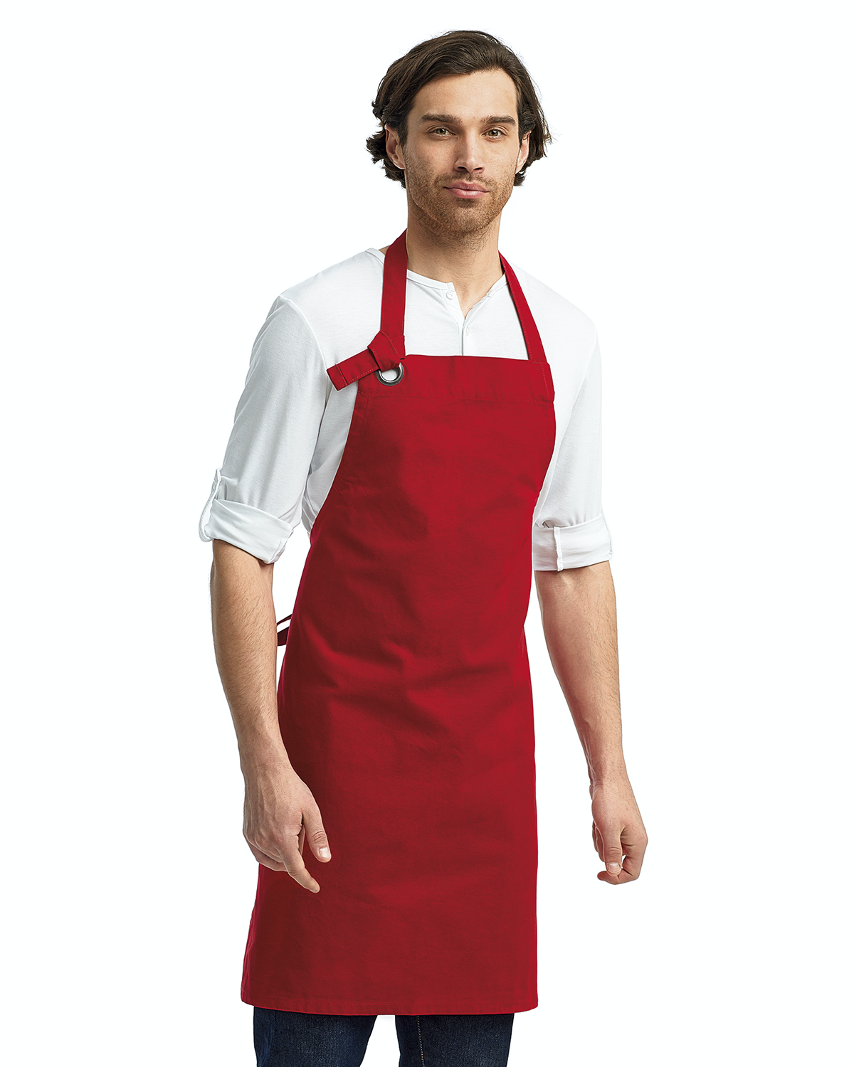 Unisex Calibre Heavy Cotton Canvas Bib Apron - Red