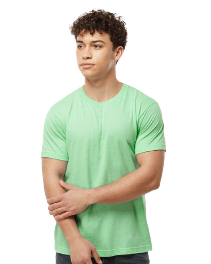 Unisex Fine Jersey Tee - Heather Neo Mint