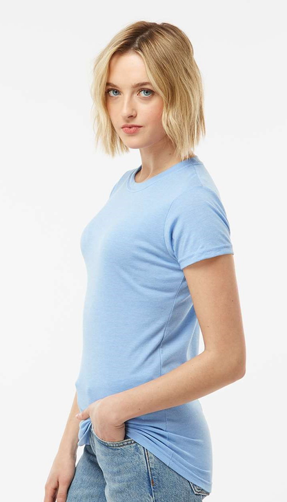 Women's Poly-Rich Slim Fit Tee - Heather Athletic Blue