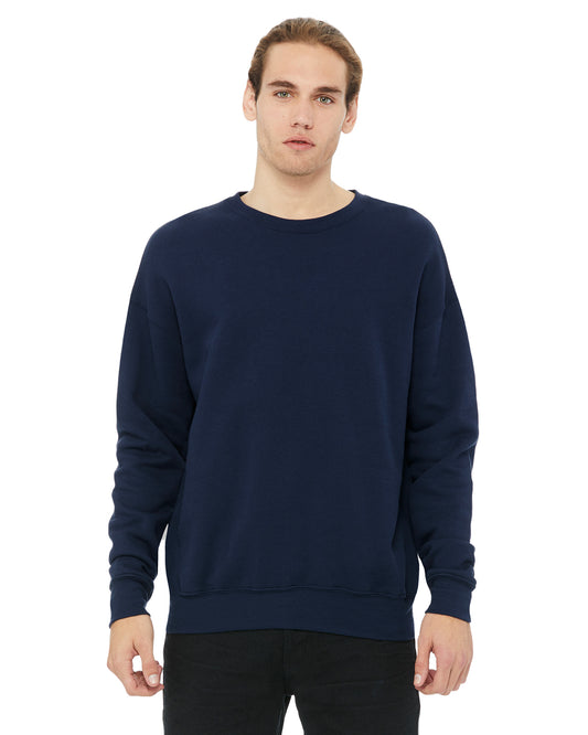 Unisex Drop Shoulder Fleece - Navy