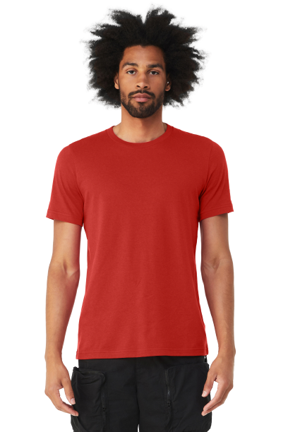 Unisex Heather CVC T-Shirt - Solid Red Blend
