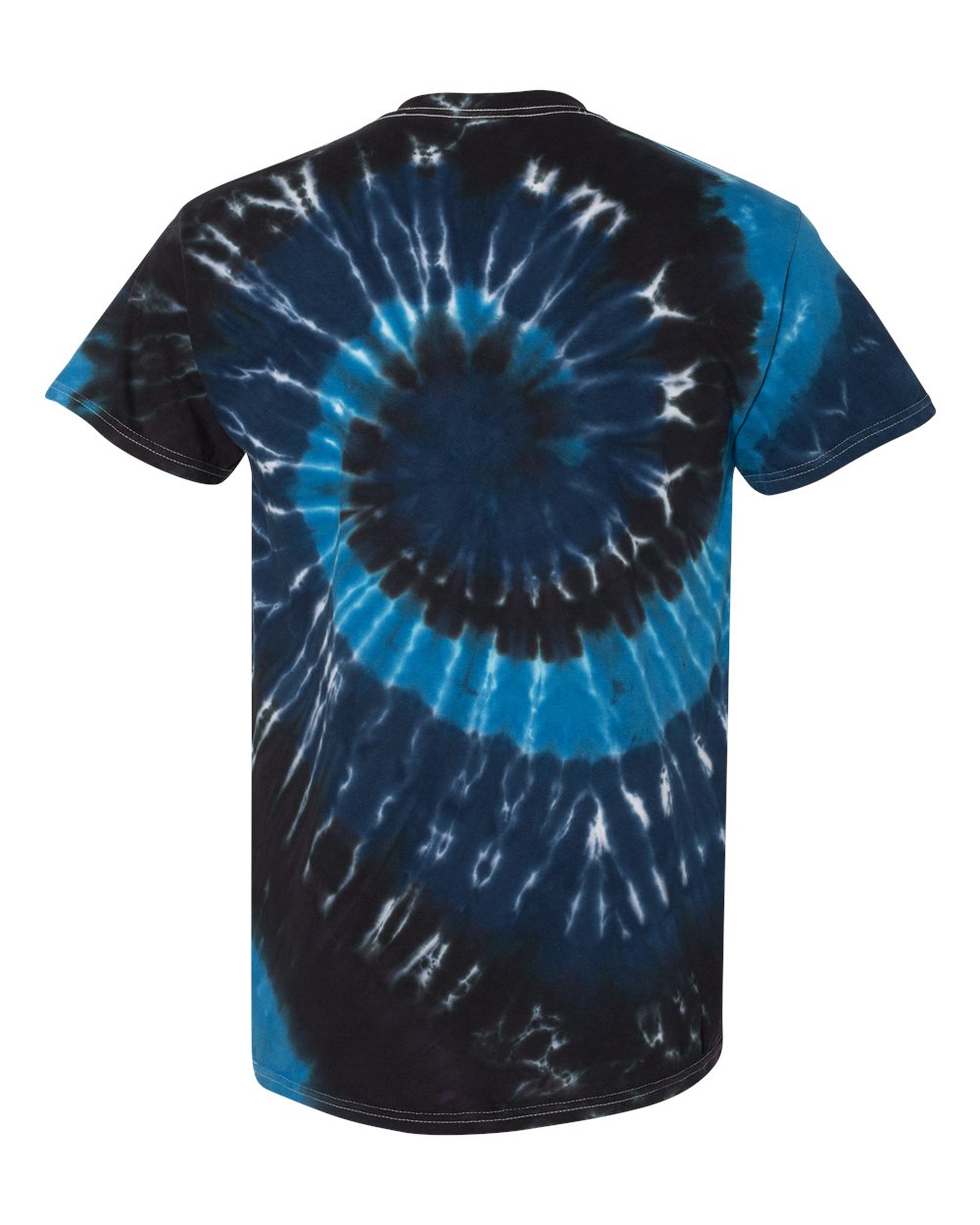 Unisex Multi-Color Spiral Short Sleeve T-Shirt - Deep Sea