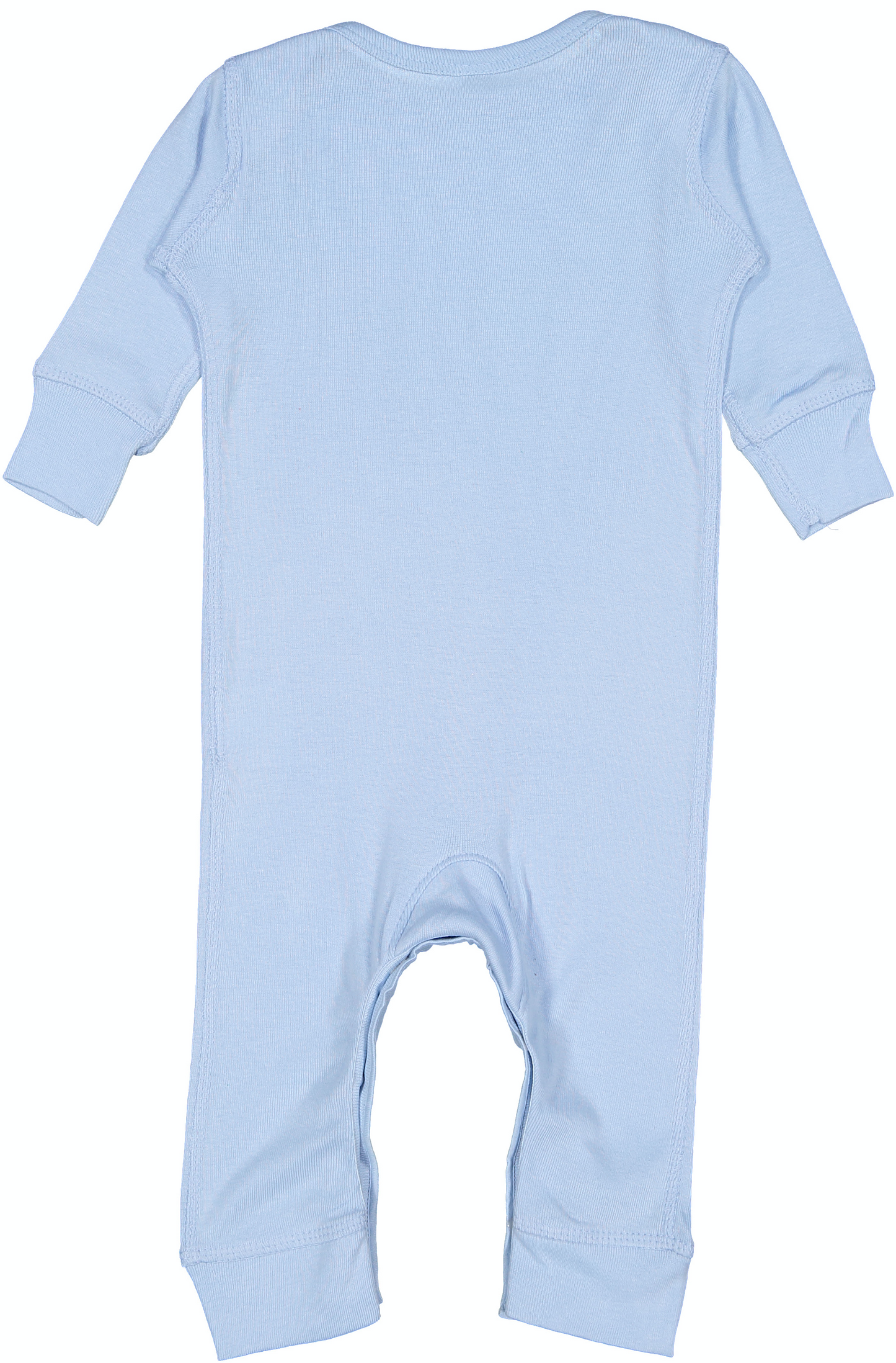 Infant Long-Sleeve Baby Rib Coverall - Light Blue