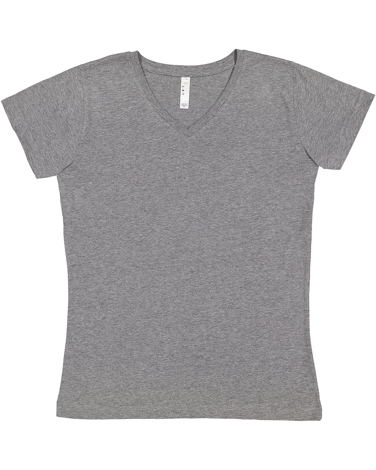 Women's V-Neck Fine Jersey T-Shirt - Granite Heather