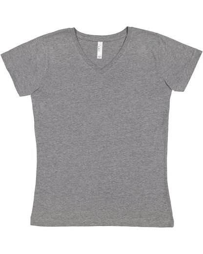 Women's V-Neck Fine Jersey T-Shirt - Granite Heather
