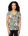 Women's Ultimate V-Neck T-Shirt - Tropical Jungle
