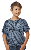 Youth Cyclone Vat-Dyed Pinwheel Short Sleeve T-Shirt - Black