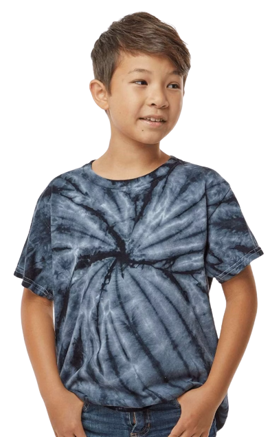 Youth Cyclone Vat-Dyed Pinwheel Short Sleeve T-Shirt - Black