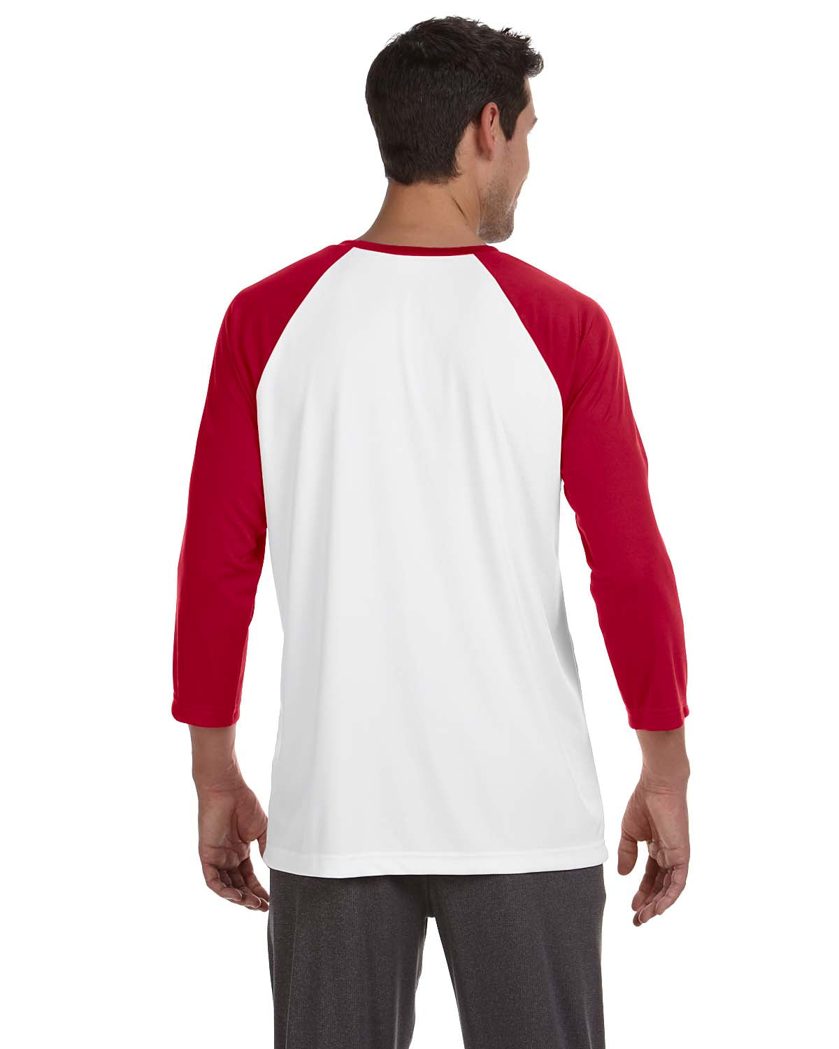 Unisex Baseball T-Shirt - White / Sport Red
