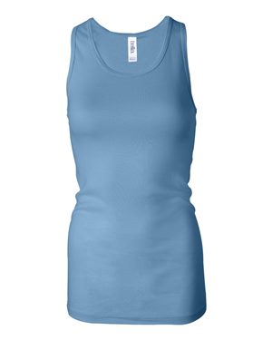 Women's Sheer Mini Rib Racerback Tank - Ocean Blue