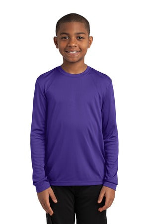 Youth Long Sleeve PosiCharge Competitor Tee - Purple