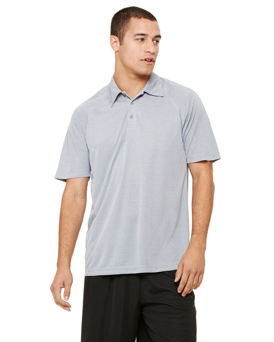Unisex Performance Three-Button Raglan Polo - Athletic Heather