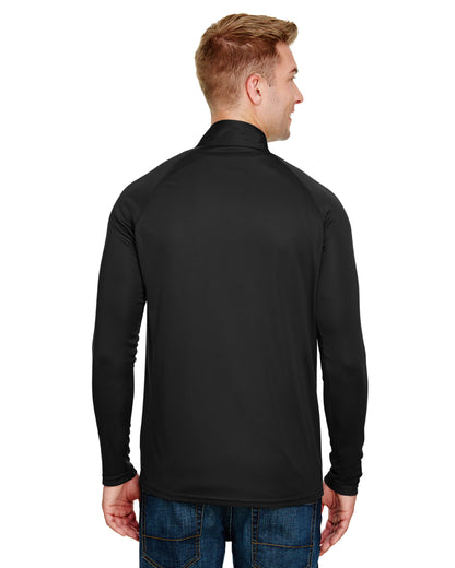 Unisex Daily Polyester 1/4 Zip - Black