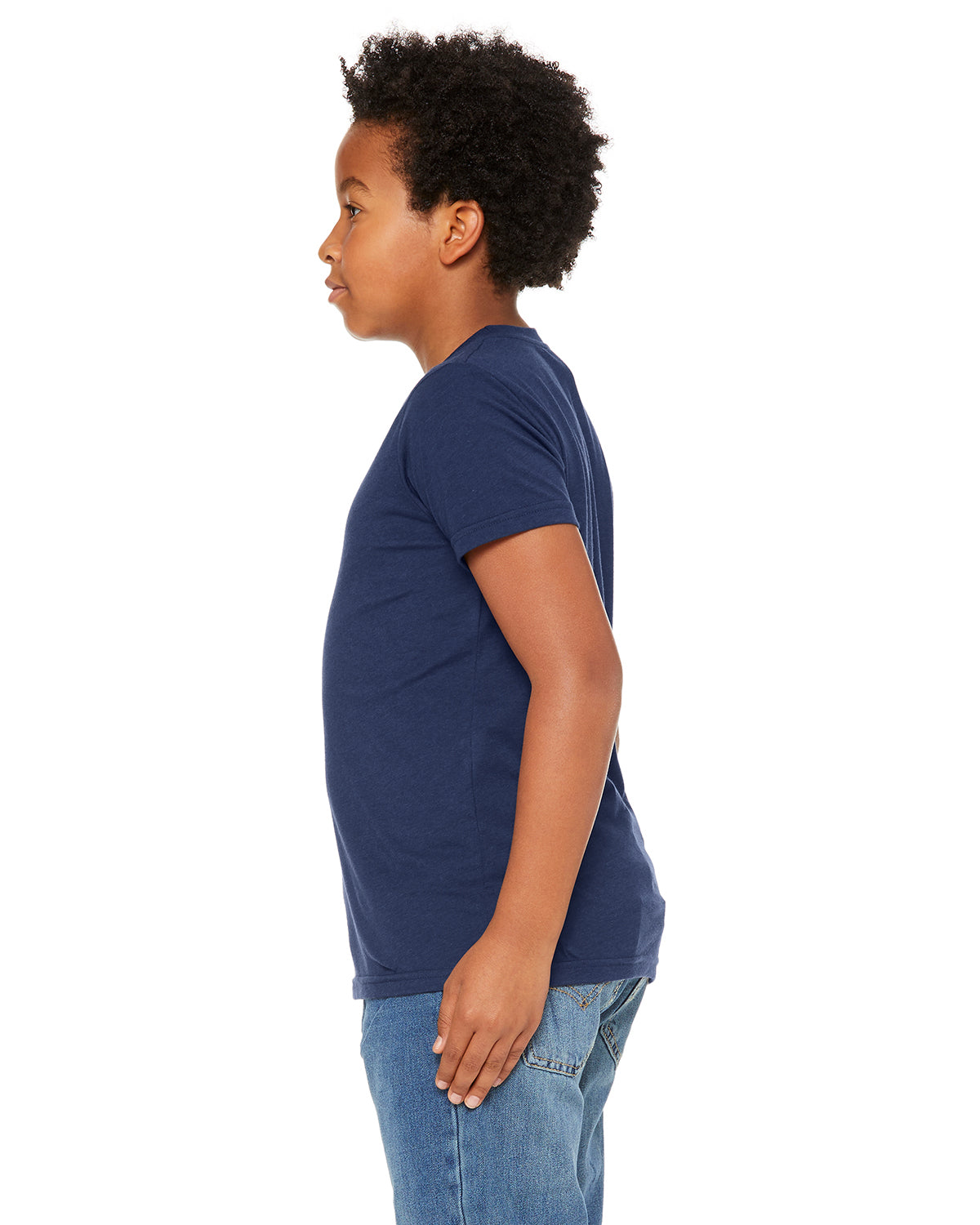 Youth Triblend Short-Sleeve T-Shirt - Solid Navy Triblend