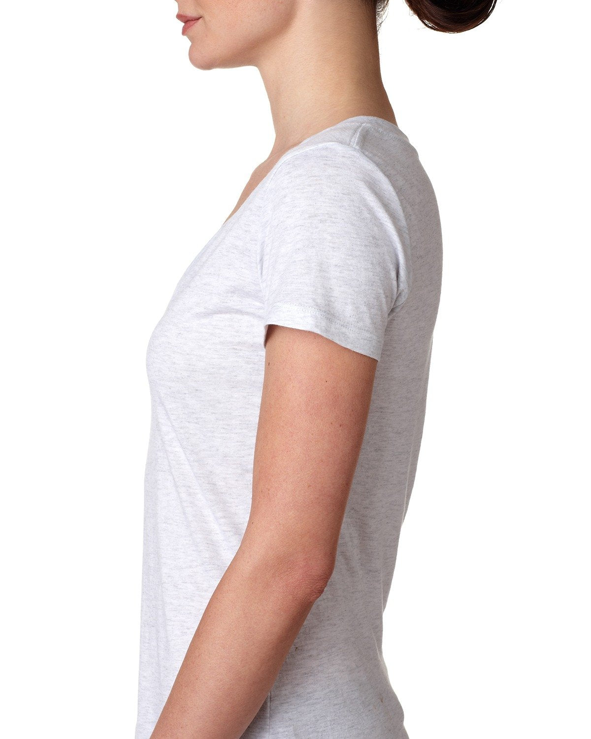 Women's Triblend Deep V - Heather White
