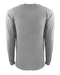 Unisex Inspired Dye Long-Sleeve Crew with Pocket - Lead