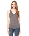 Women's Flowy V-Neck Tank - Heather Dark Gray
