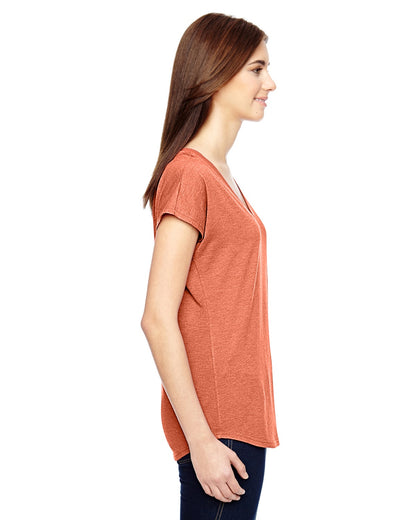 Women's Triblend V-Neck T-Shirt - Heather Bronze