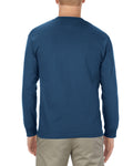 Unisex Heavyweight Cotton Long-Sleeve T-shirt - Harbor Blue
