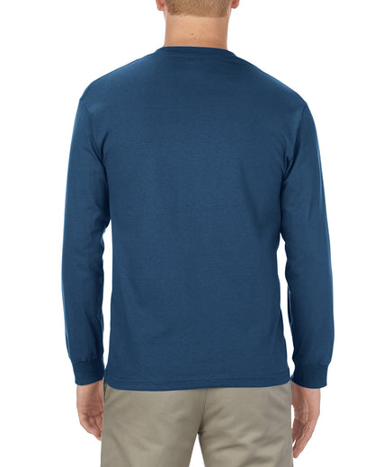 Unisex Heavyweight Cotton Long-Sleeve T-shirt - Harbor Blue