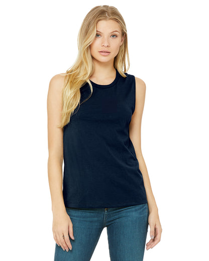 Women's Jersey Muscle Tank - Navy