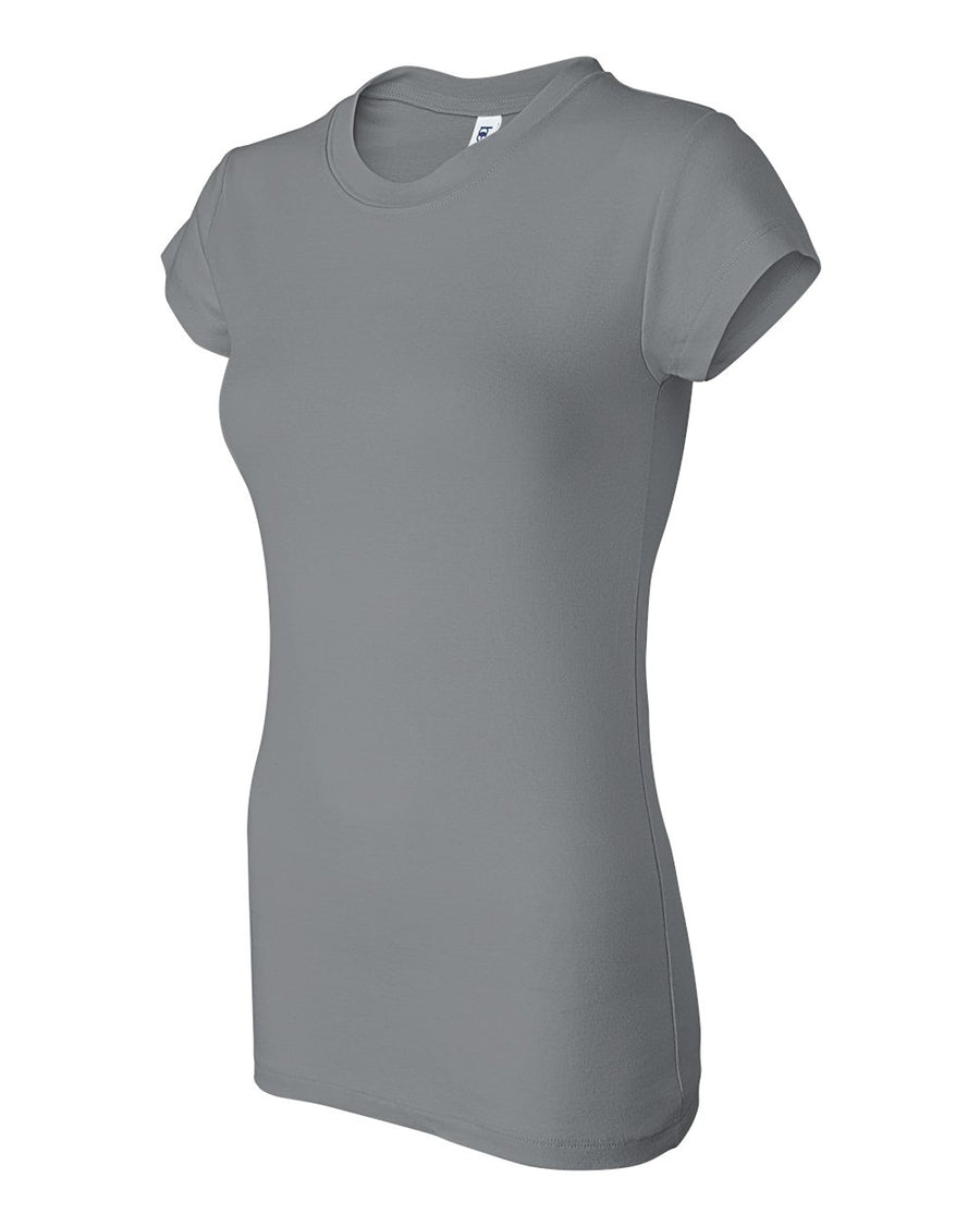 Women's Sheer Mini Rib Short-Sleeve T-Shirt - Granite