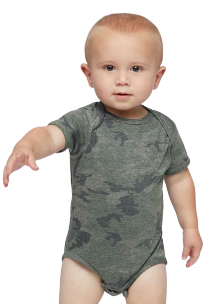 Infant Fine Jersey Bodysuit - Vintage Camo