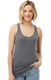 Tultex S190TC - Women's Slim Fit Poly-Rich Racerback Tank - Heather Charcoal