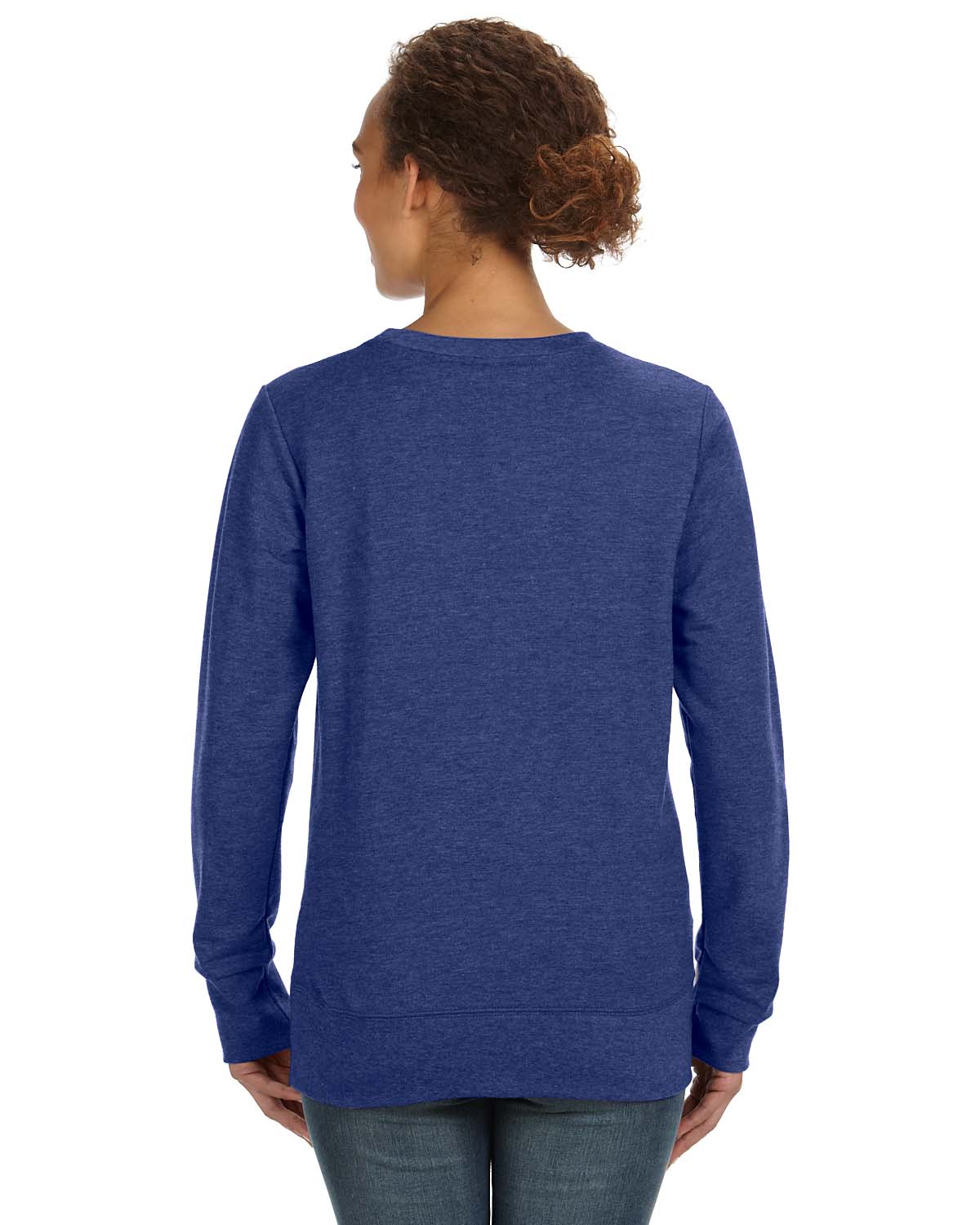 Women's Mid-Scoop French Terry - Heather Blue