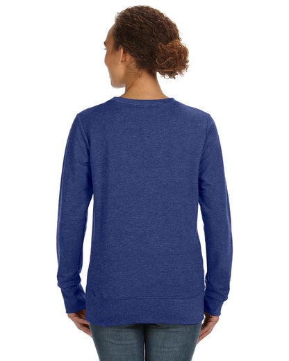 Women's Mid-Scoop French Terry - Heather Blue