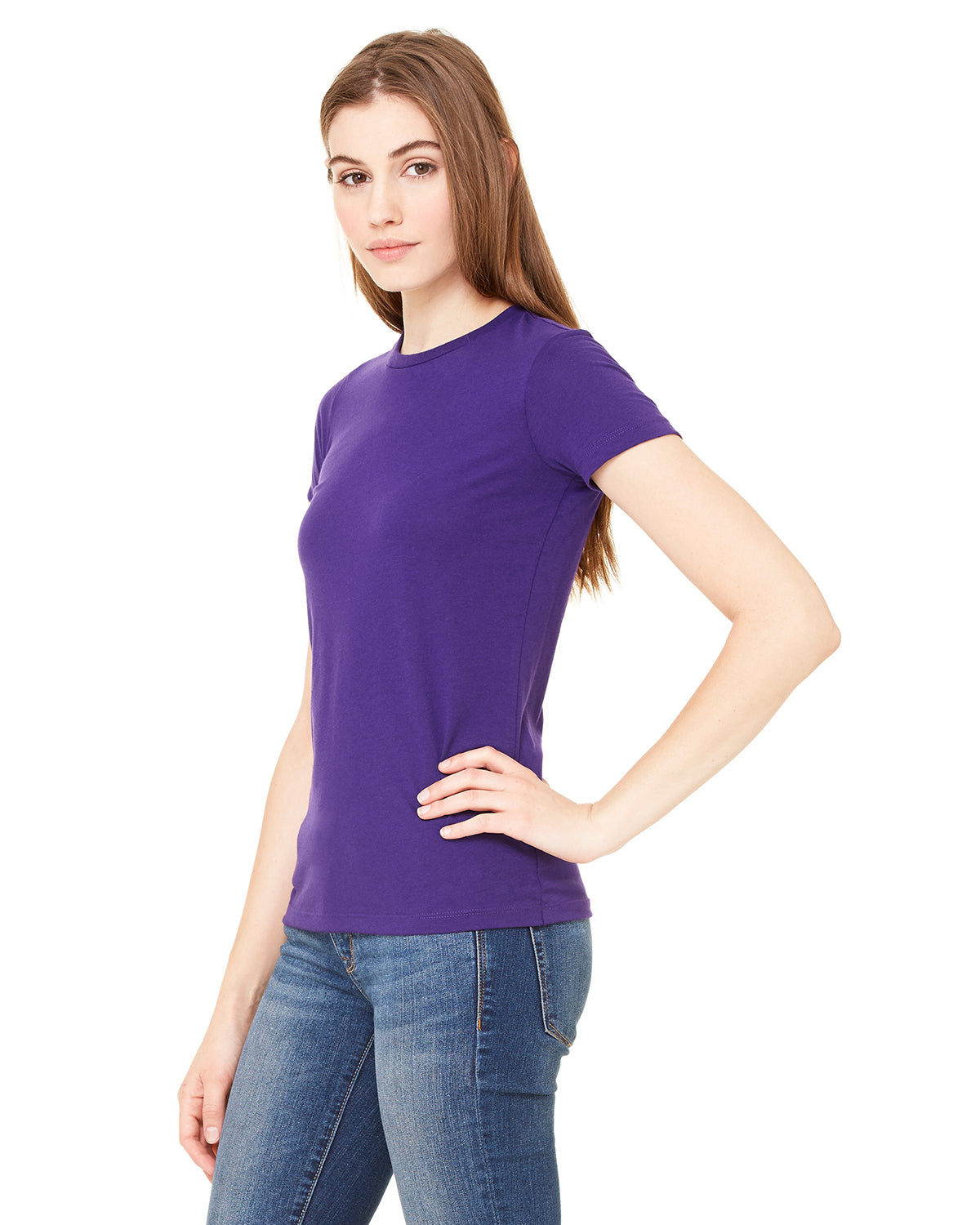 Women's Cotton/Polyester Tee - Team Purple