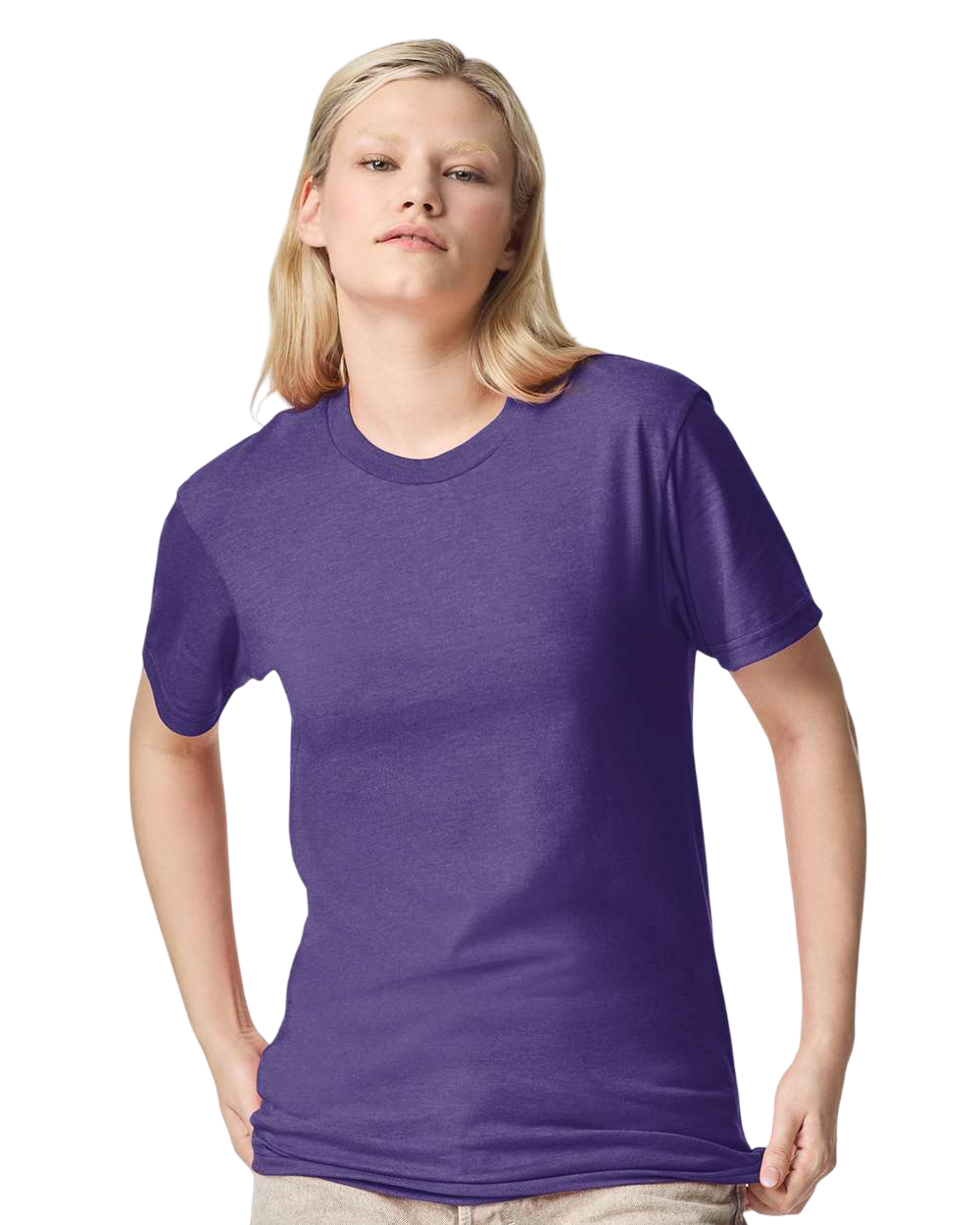 Unisex CVC T-Shirt - Heather Purple