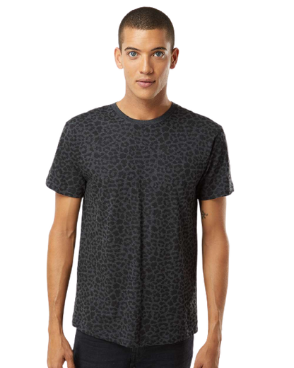 Unisex Fine Jersey T-Shirt - Black Leopard