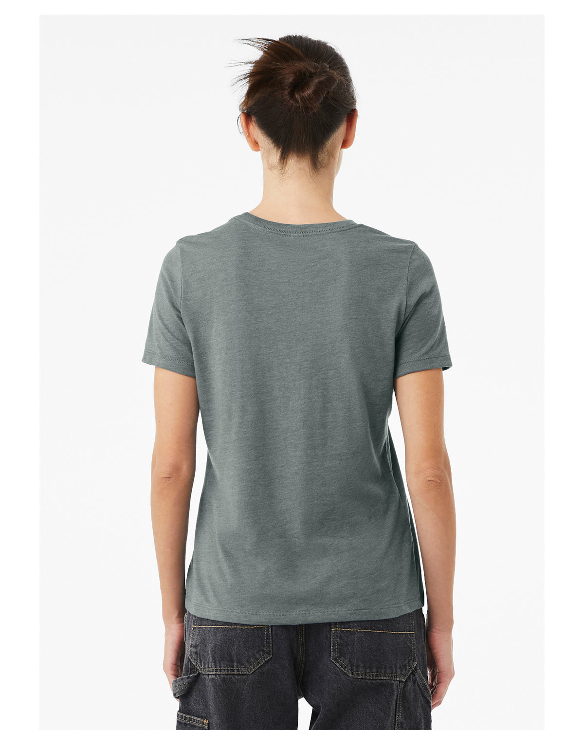 Women's Heathered Relaxed Jersey Short-Sleeve T-Shirt - Heather Blue Storm