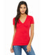 Bella + Canvas B6035 - Ladies' Jersey Short-Sleeve Deep V-Neck T-Shirt - Red