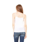 Women's Baby Rib Spaghetti Strap Tank - White